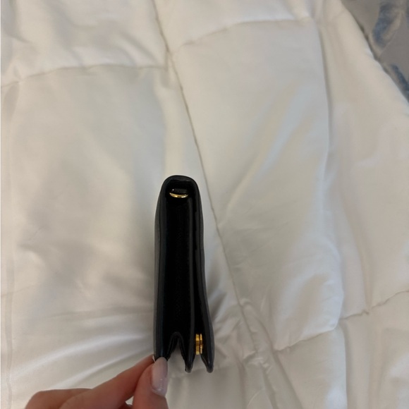 Prada Saffiano Black Leather Wallet on Chain AUTHENTIC - Picture 2 of 5